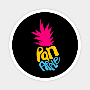 Panapple Pan Pineapple in Pansexual Flag colours Magnet